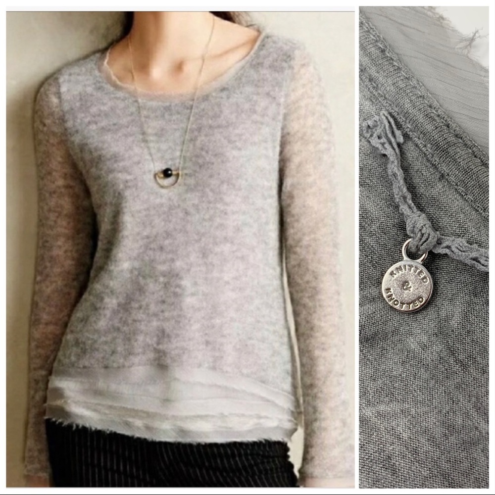 SOLD Anthropologie | Knitted Knotted Alpaca Sweate - Picture 1 of 8
